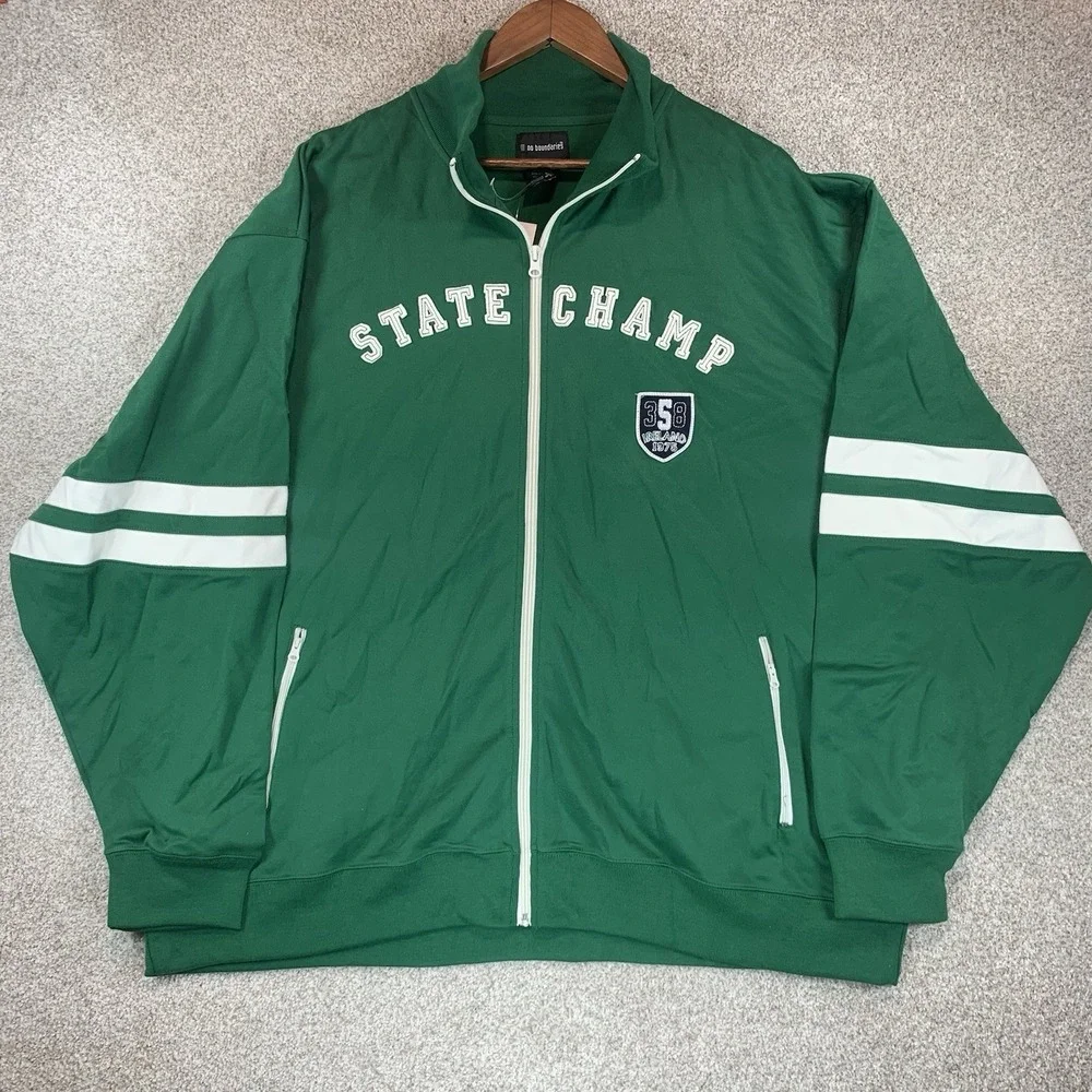 New Y2K No Boundaries‎ State Champ Zip Up Track Jacket 2XL